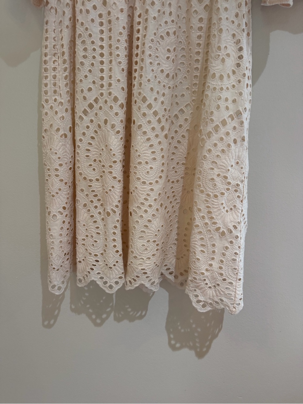ROOLEE Falling for You Eyelet Dress Midi in Cream lined boho Size XS - Picture 5 of 14